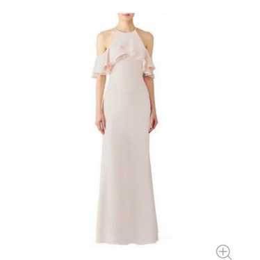 Badgley Mischka Blush Crossover Gown size 4 - image 1