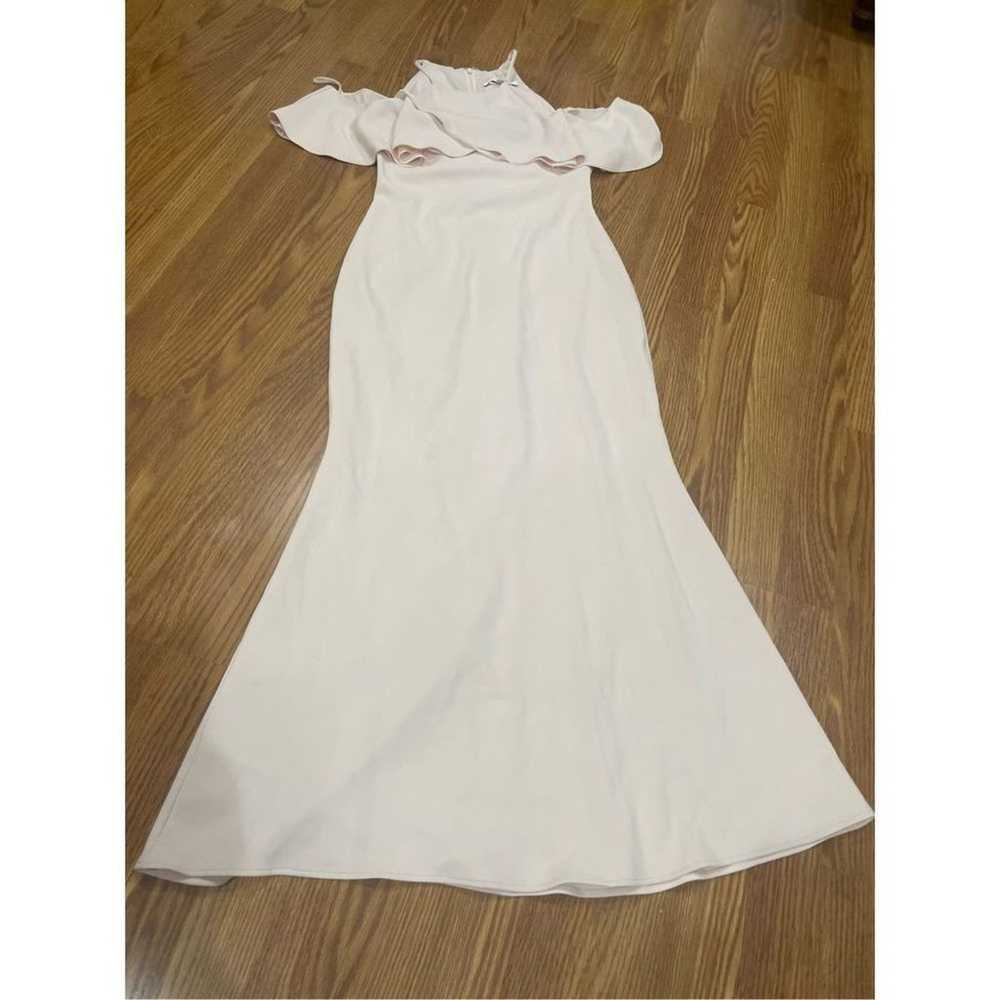 Badgley Mischka Blush Crossover Gown size 4 - image 2