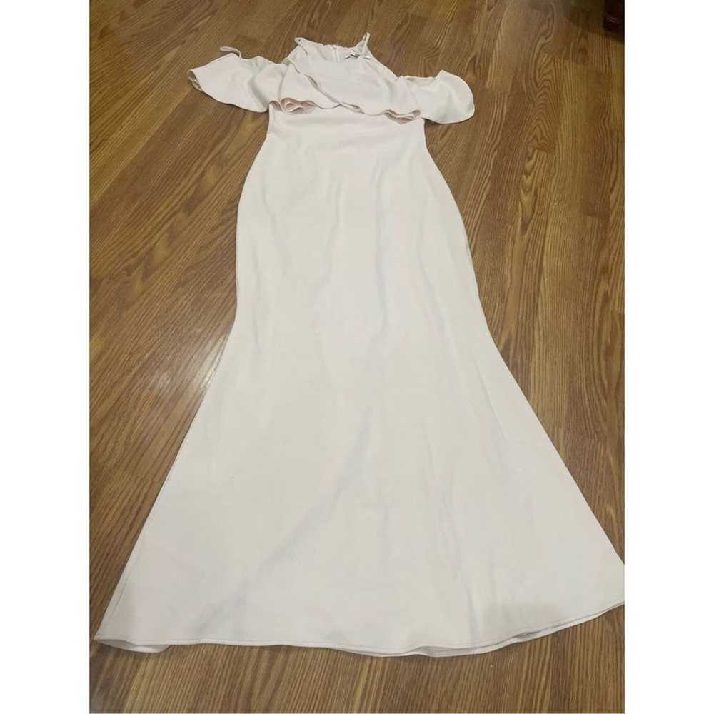 Badgley Mischka Blush Crossover Gown size 4 - image 3