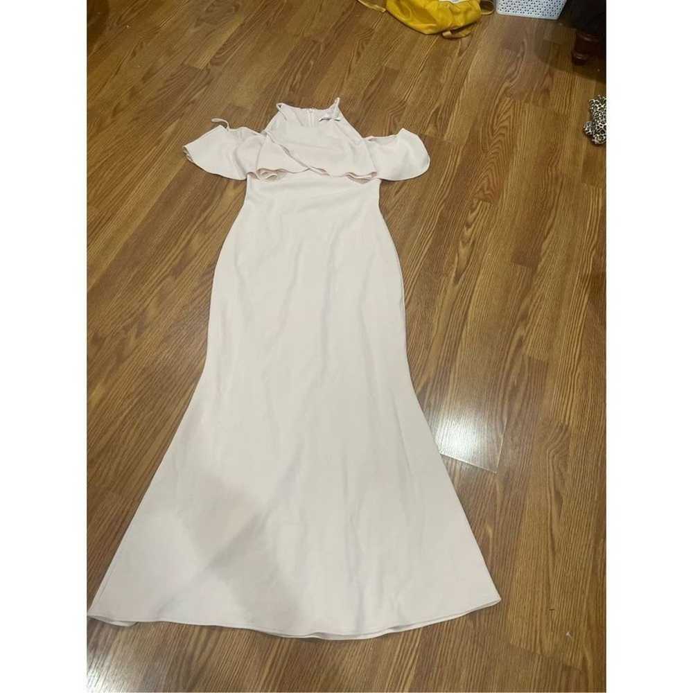 Badgley Mischka Blush Crossover Gown size 4 - image 4