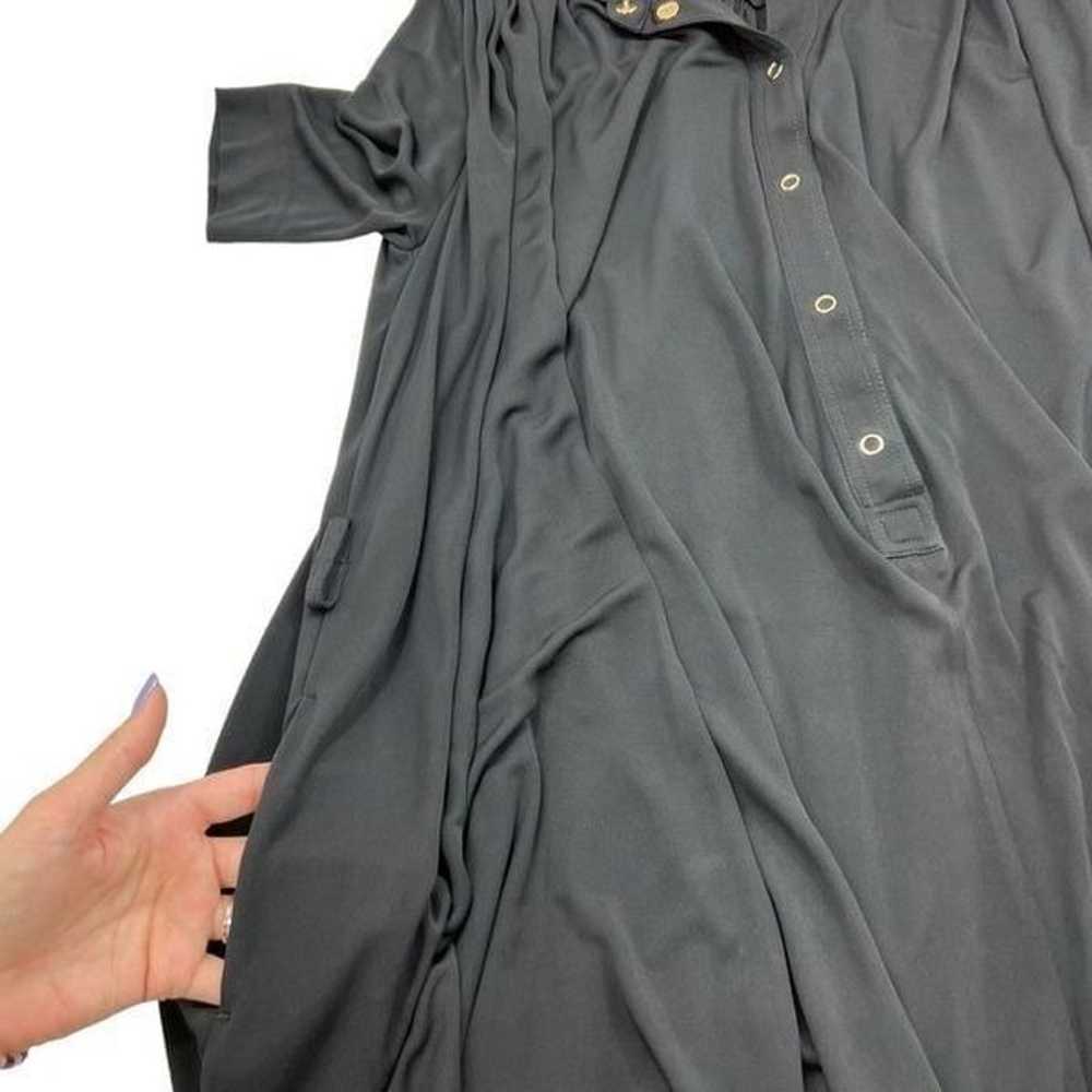 Burberry Jersey Gathered Belted Shirt Dress Black… - image 10