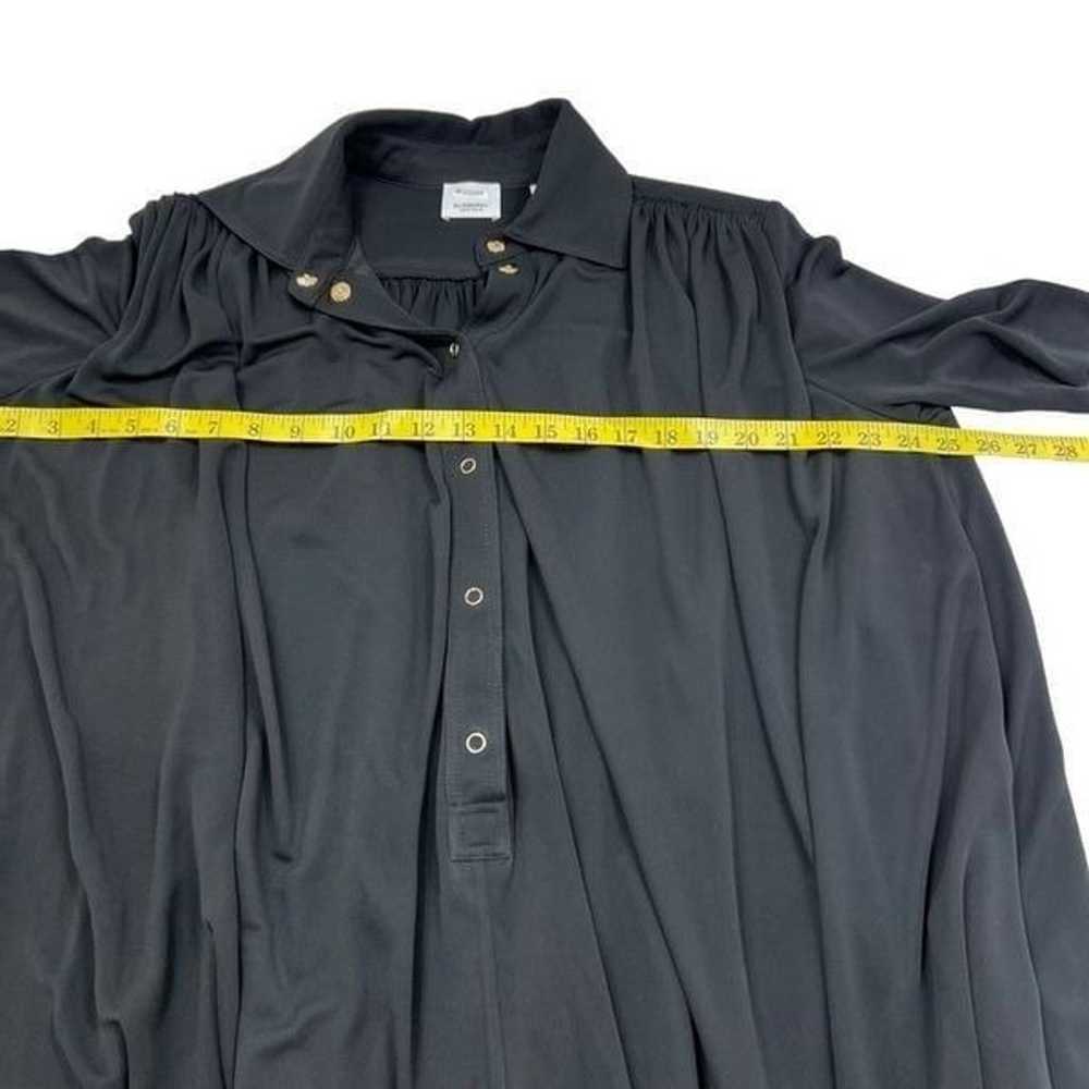 Burberry Jersey Gathered Belted Shirt Dress Black… - image 11