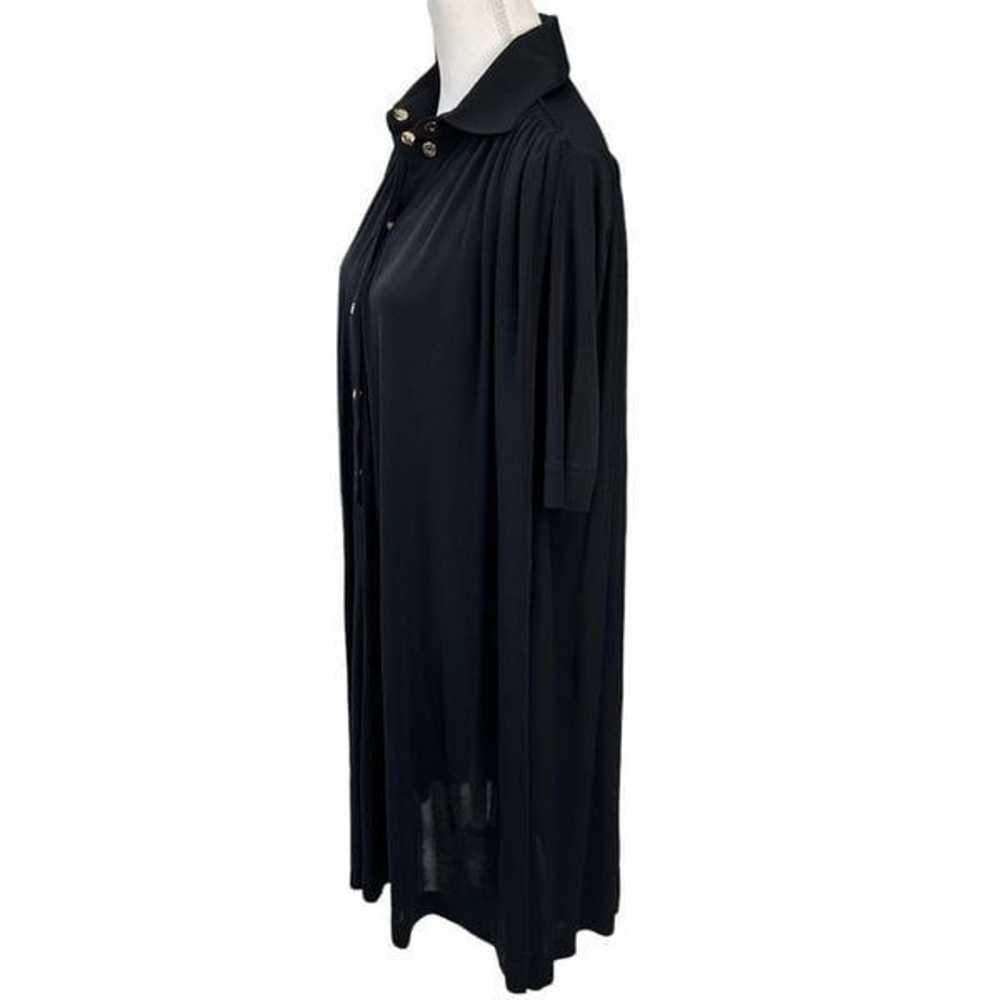 Burberry Jersey Gathered Belted Shirt Dress Black… - image 2