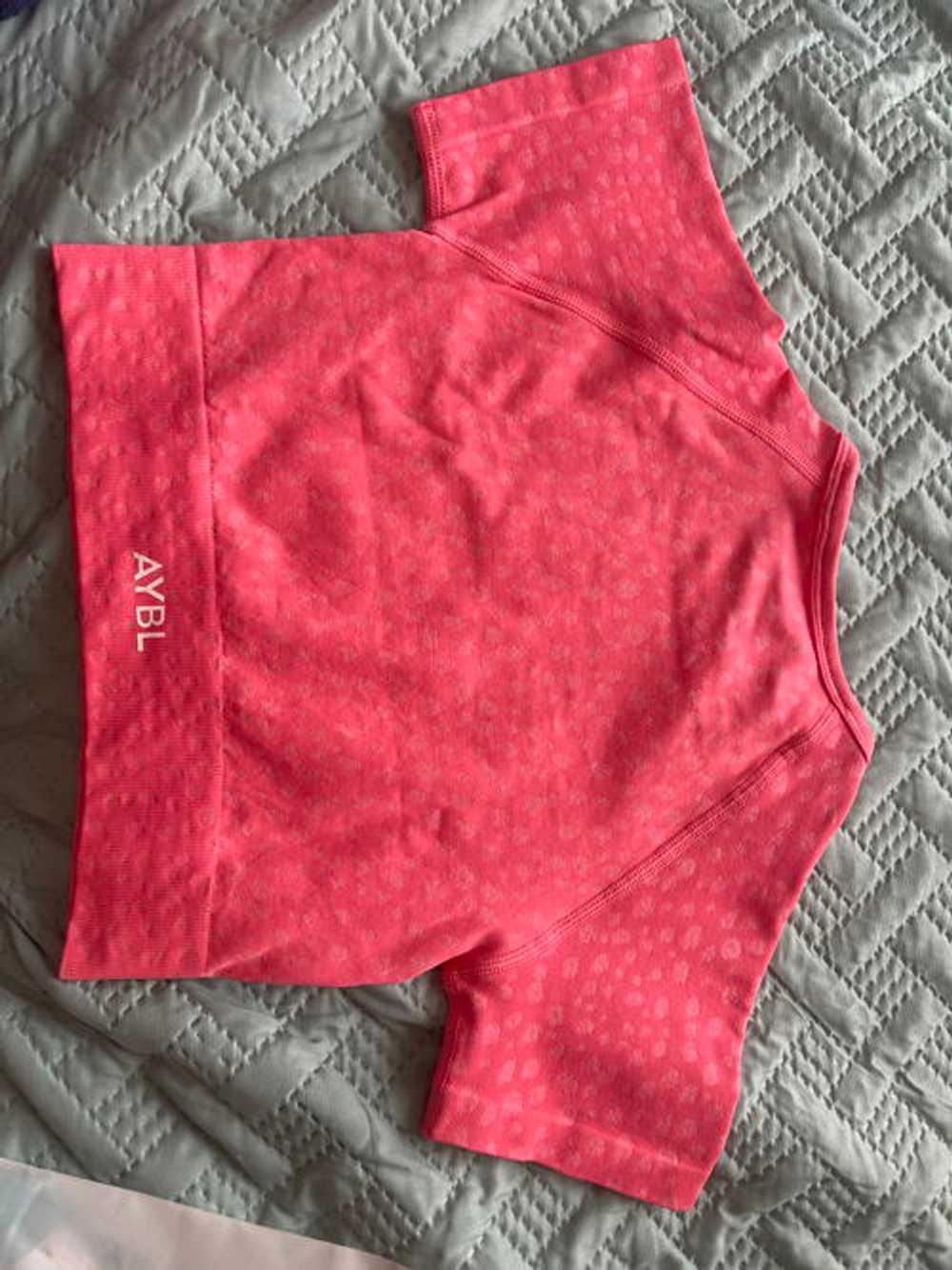 AYBL Evolve Speckle Seamless Crop Top - Coral Pink - image 5