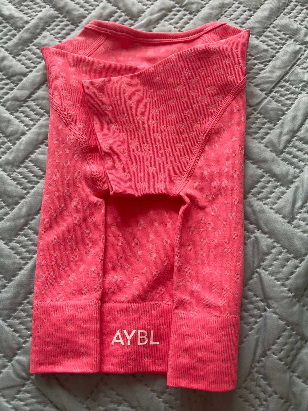 AYBL Evolve Speckle Seamless Crop Top - Coral Pink - image 6