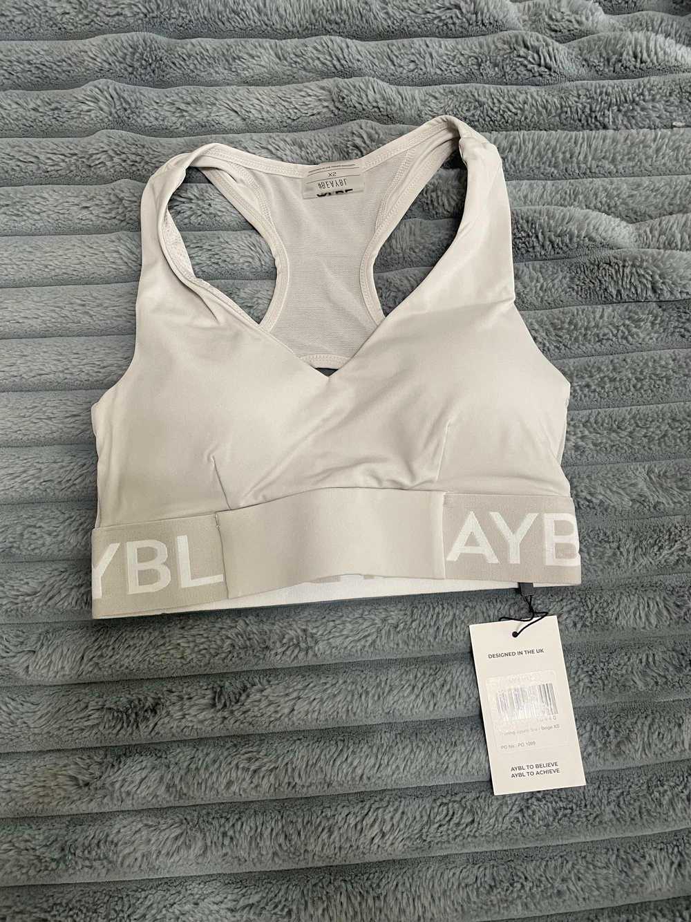 AYBL Training Sports Bra - Beige - image 4