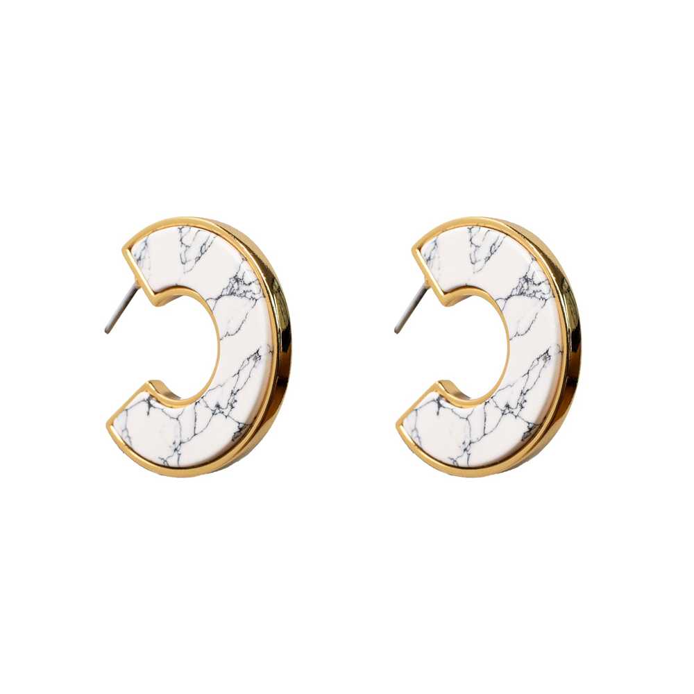 Mignonne Gavigan Mini Fiona Hoop Earrings White R… - image 2