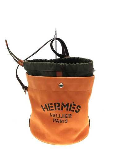 Used Hermes Shoulder Bag/Canvas/Orn/Orange/Sacked 