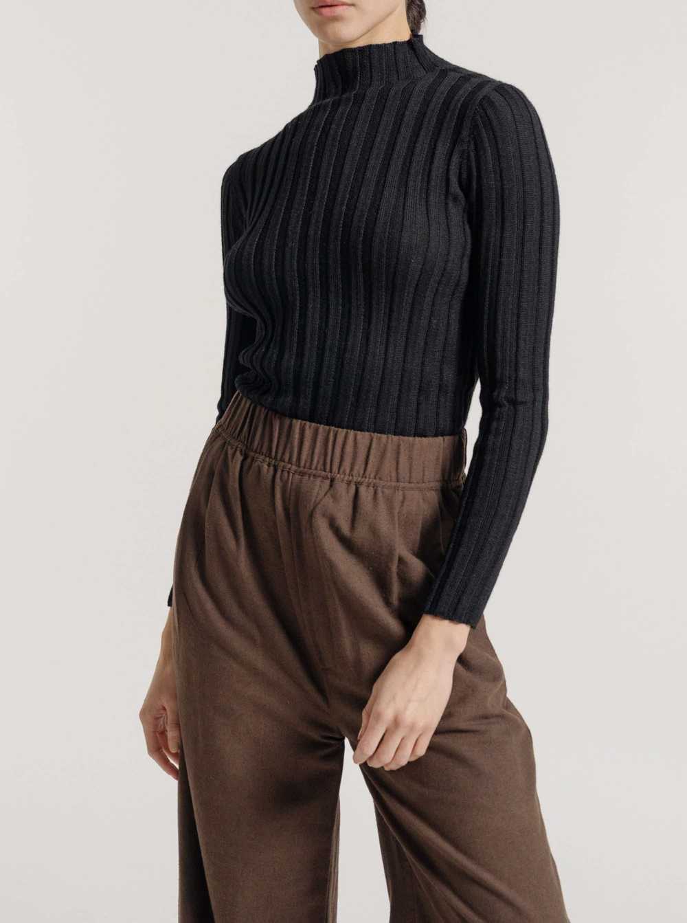 LAUDE Soa Ribbed Turtleneck - Black - image 2