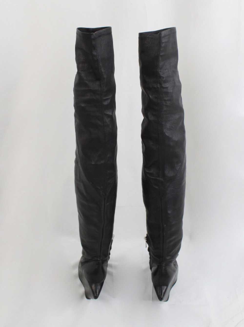 Rick Owens STAG black overknee turbo boots with t… - image 10