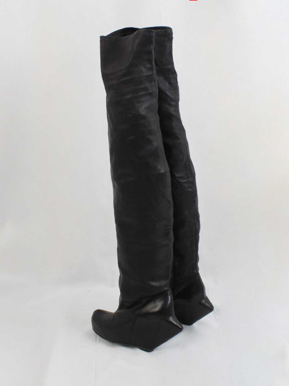 Rick Owens STAG black overknee turbo boots with t… - image 11