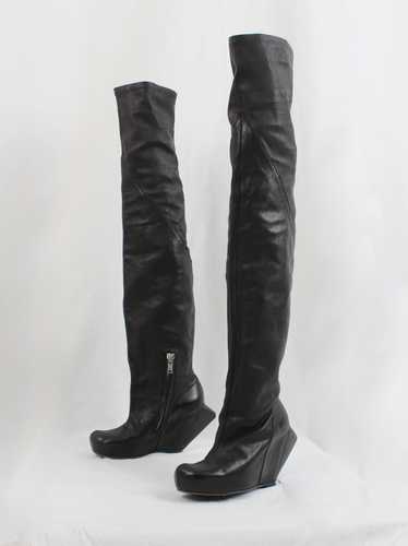 Rick Owens STAG black overknee turbo boots with t… - image 1