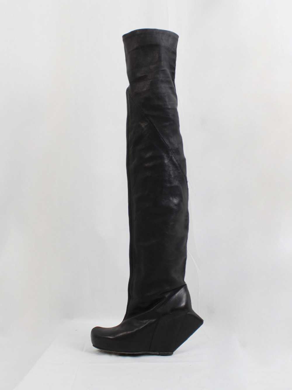 Rick Owens STAG black overknee turbo boots with t… - image 2