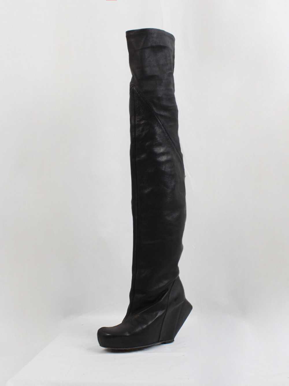 Rick Owens STAG black overknee turbo boots with t… - image 3