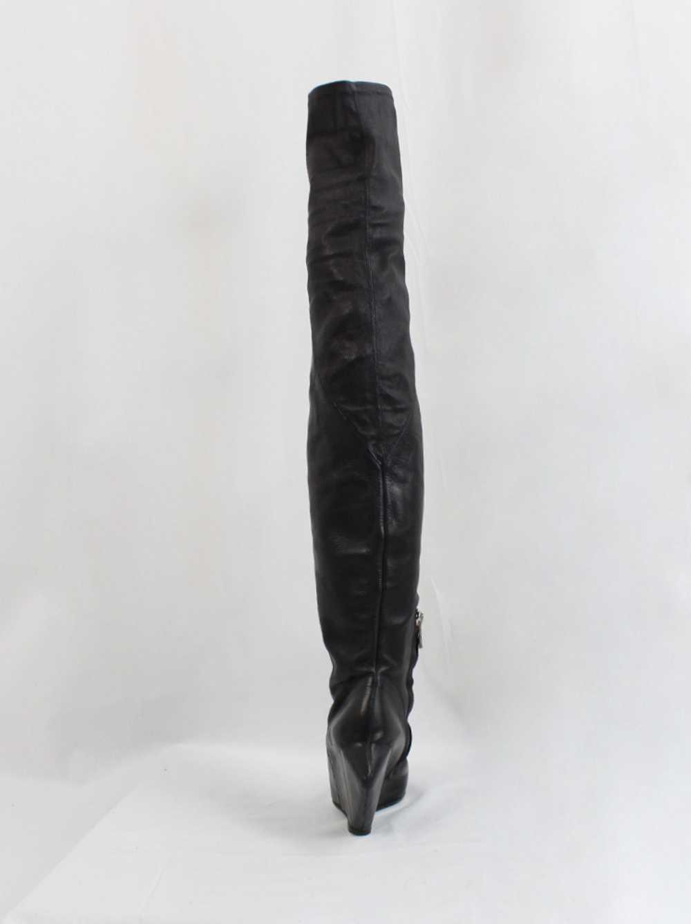 Rick Owens STAG black overknee turbo boots with t… - image 4