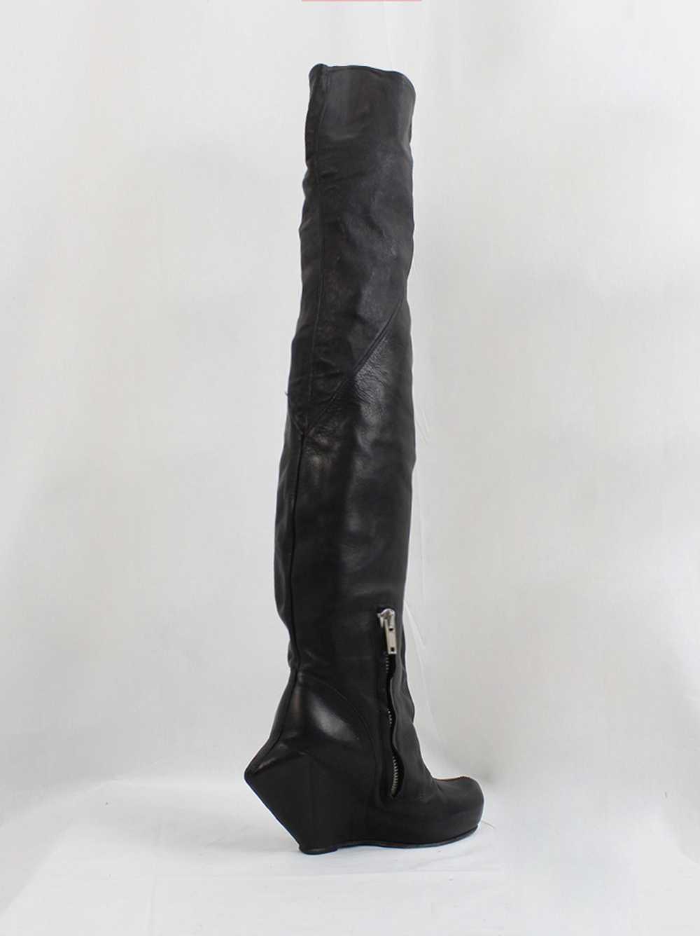 Rick Owens STAG black overknee turbo boots with t… - image 5