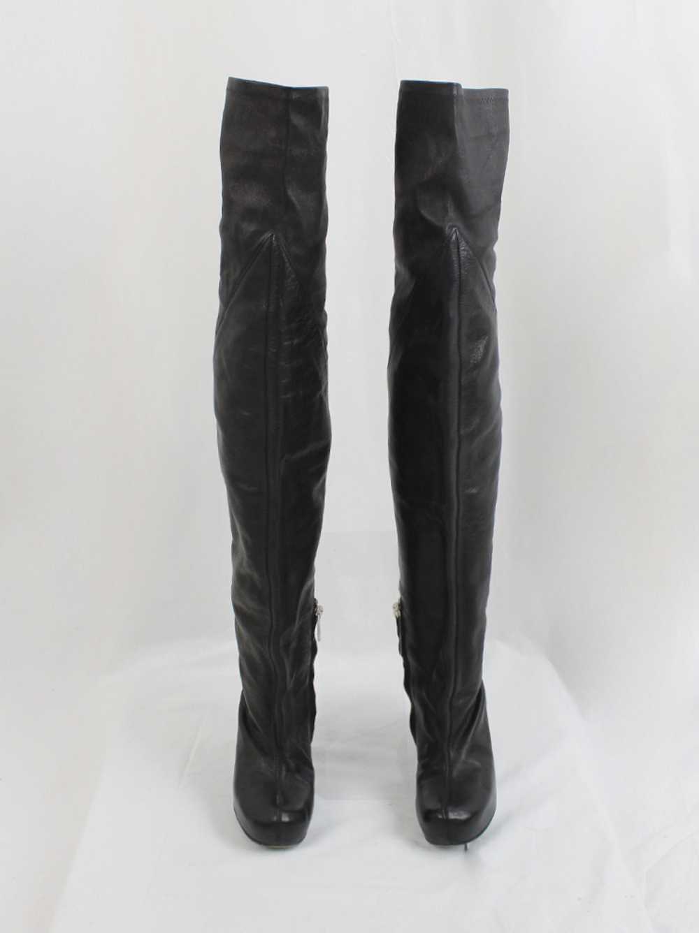 Rick Owens STAG black overknee turbo boots with t… - image 6