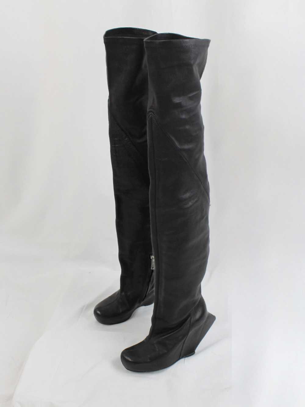 Rick Owens STAG black overknee turbo boots with t… - image 7