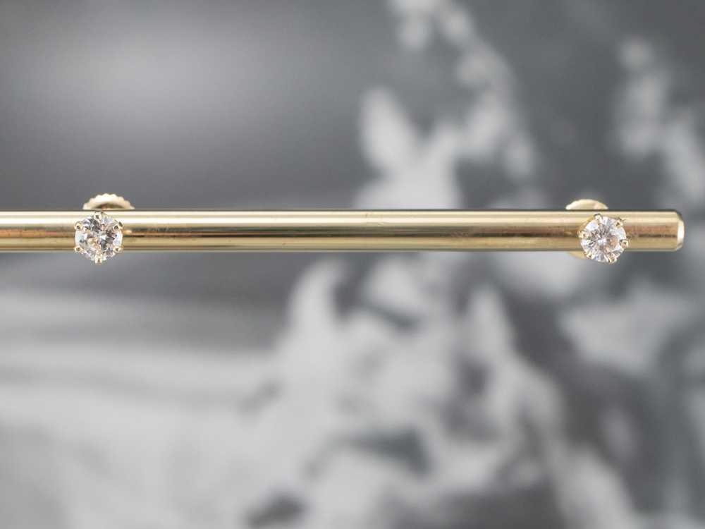 Diamond Gold Stud Earrings - image 8