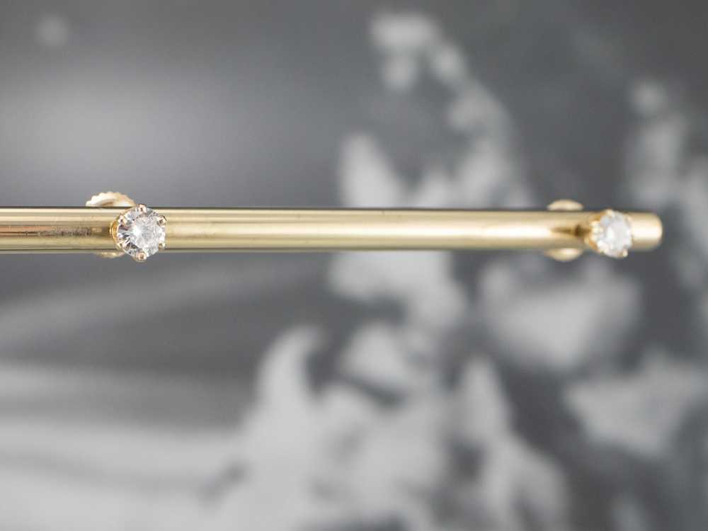 Diamond Gold Stud Earrings - image 9