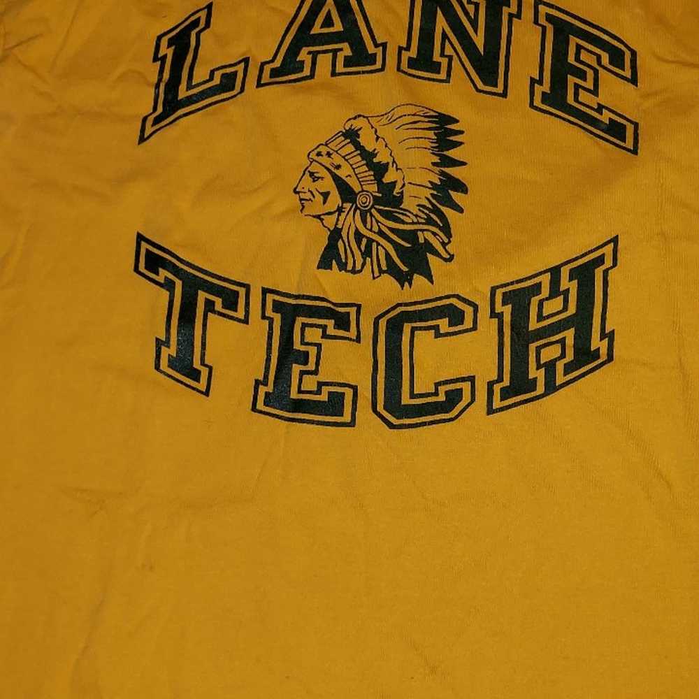 Vintage Russell Athletics Yellow Lane Tech High S… - image 2