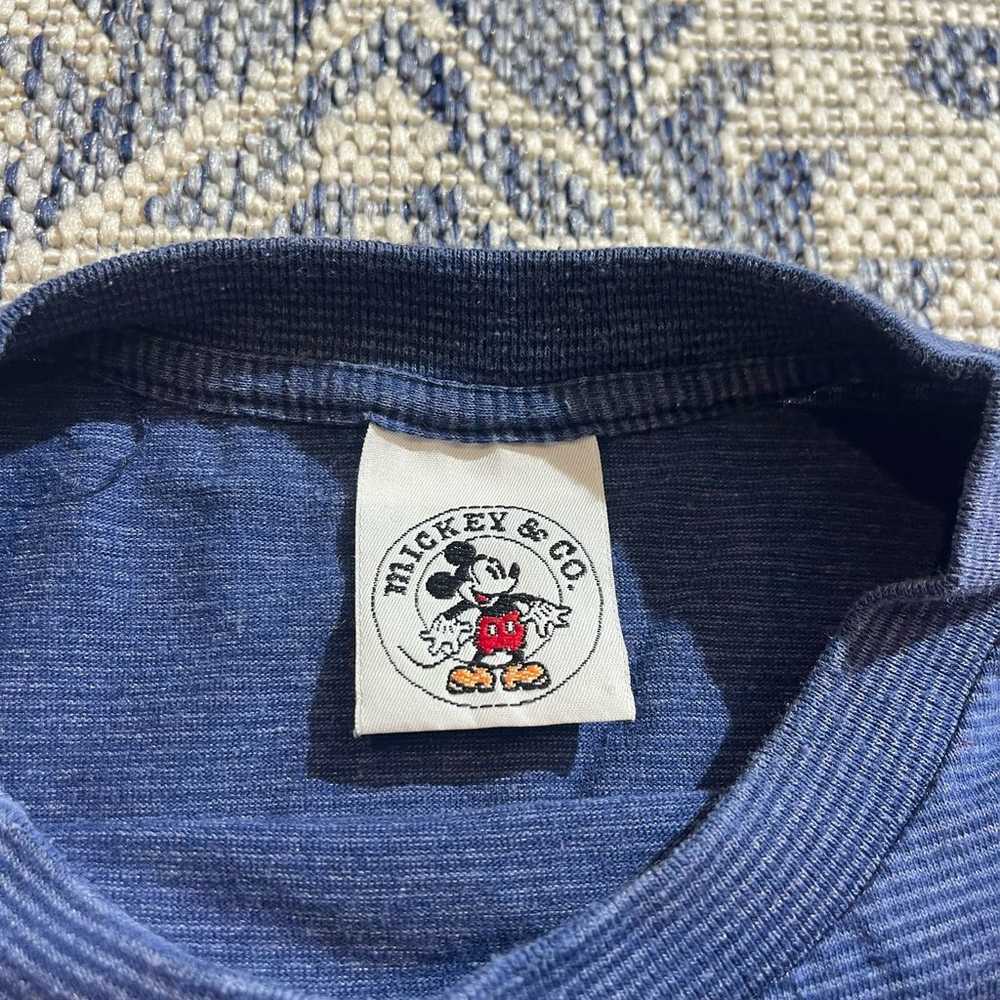 VTG 90's Mickey and Co Striped T Shirt Goofy Mick… - image 4