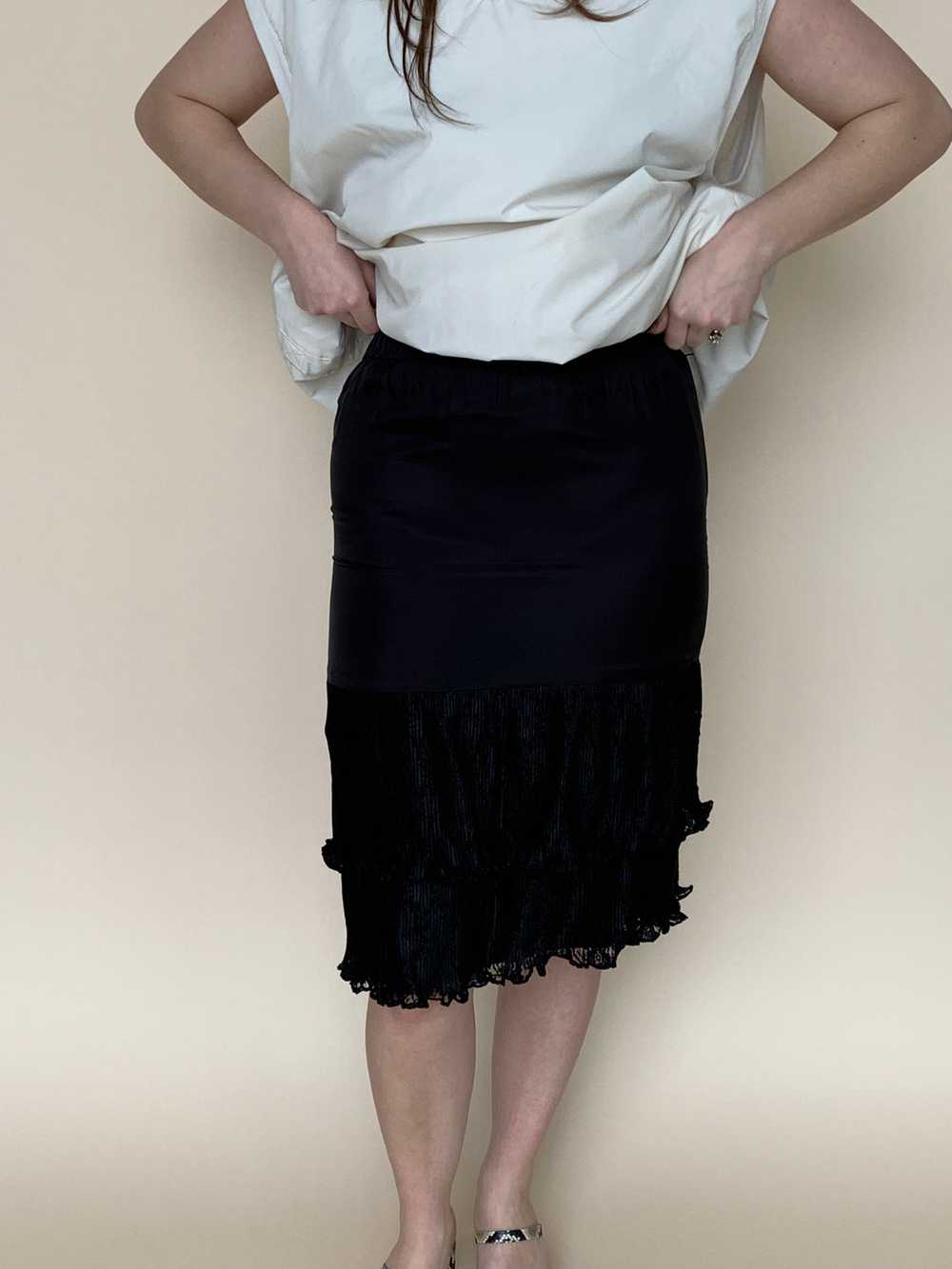 Tiered lace slip skirt - image 2