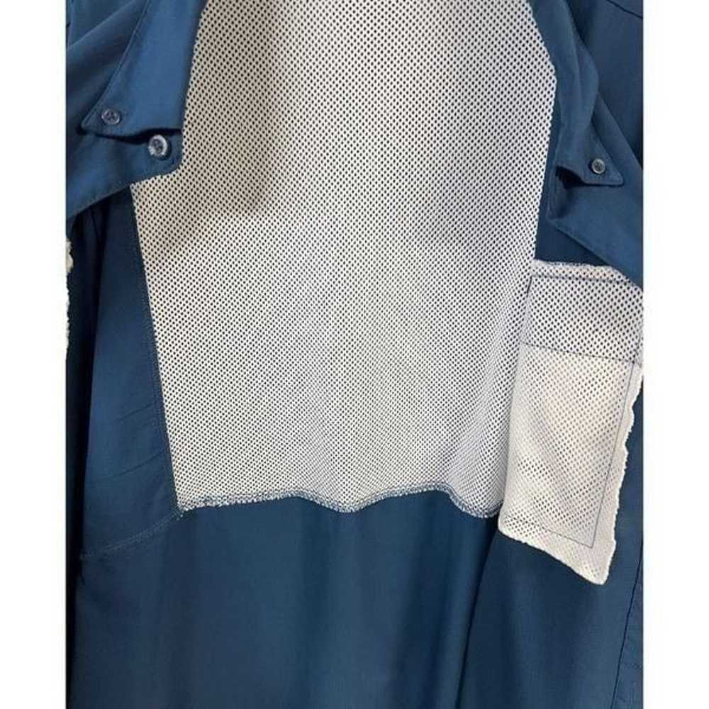 Columbia Mens Blue Short-Sleeve Omni-Shade Button… - image 12