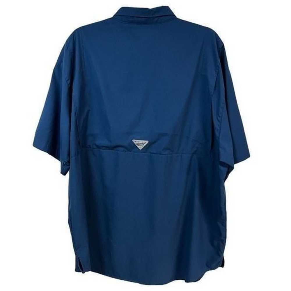 Columbia Mens Blue Short-Sleeve Omni-Shade Button… - image 6