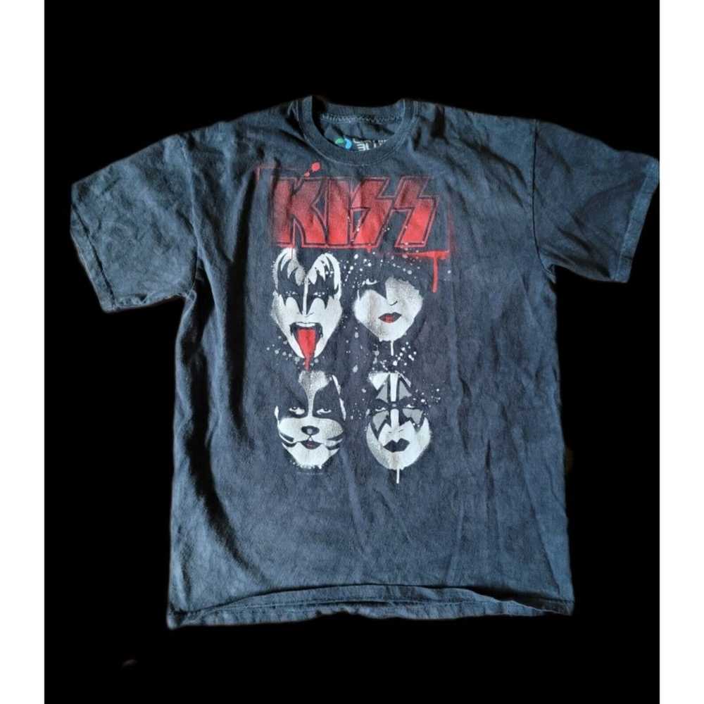 KISS Band T-Shirt Men's Large Y2K Style Liquid Bl… - image 1