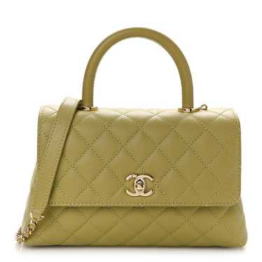 CHANEL Caviar Lizard Embossed Quilted Mini Coco Ha