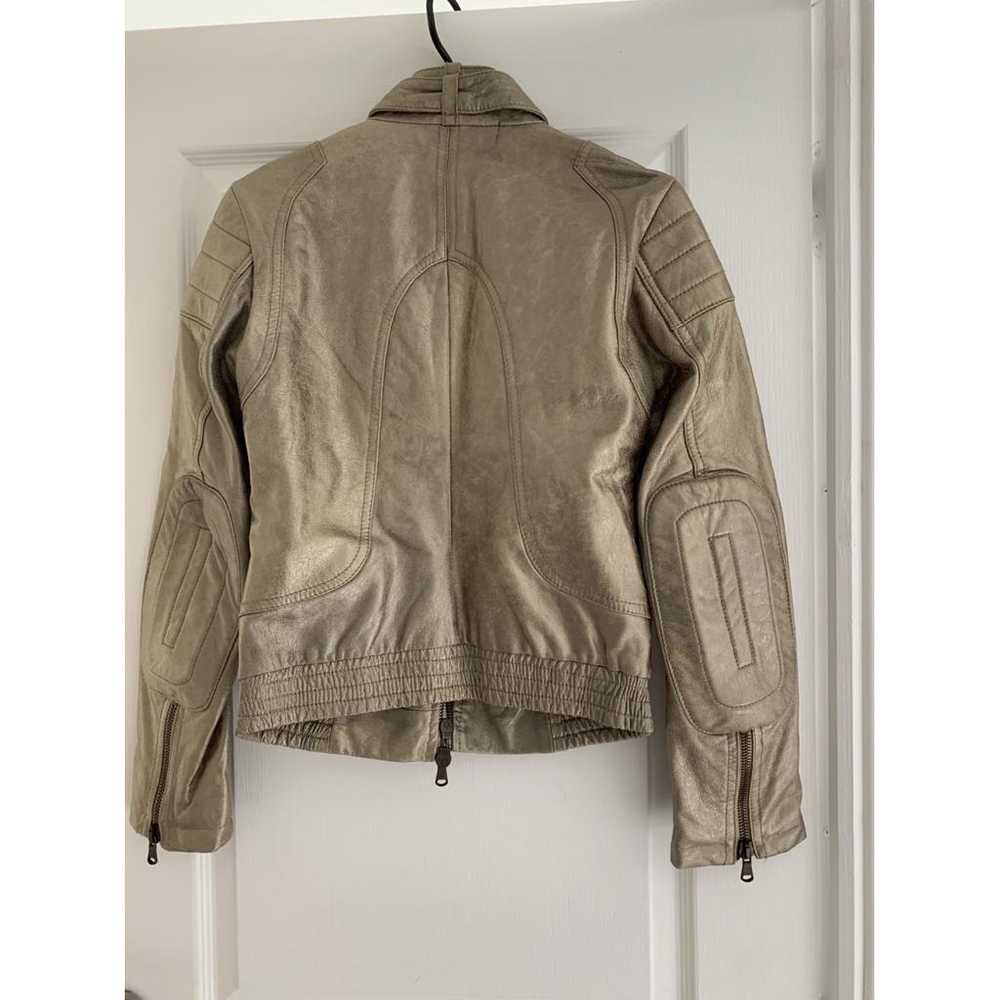 Iceberg Leather biker jacket - image 5