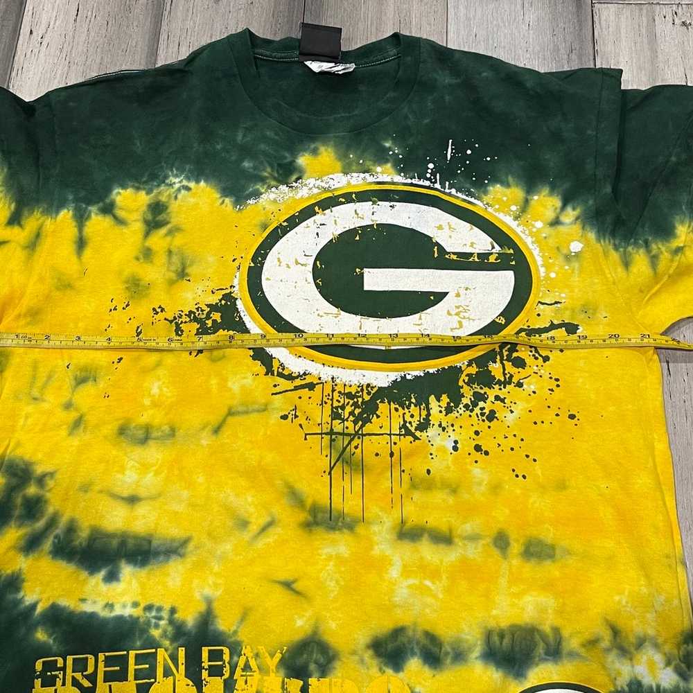Green Bay Packers All Over Print Tie Dye Logo T-s… - image 8