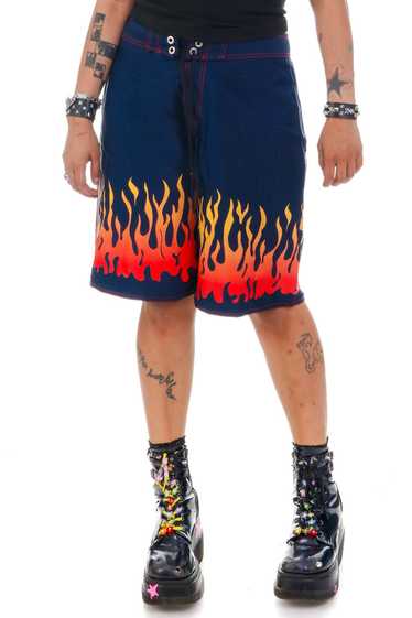 Vintage Y2K Flaming Hot Shorts - L/XL - image 1