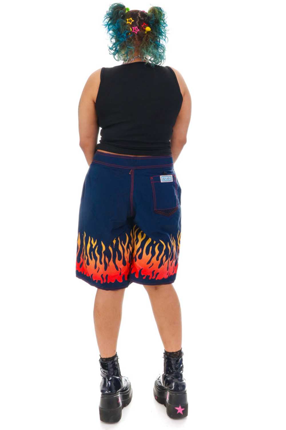 Vintage Y2K Flaming Hot Shorts - L/XL - image 5