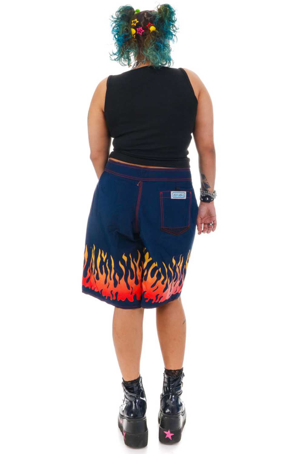 Vintage Y2K Flaming Hot Shorts - L/XL - image 6