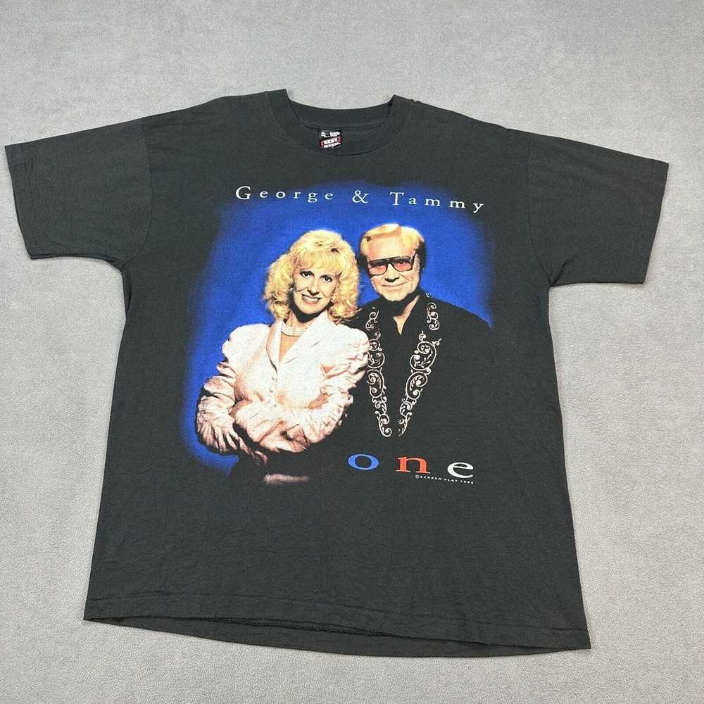 VINTAGE 90s George Jones & Tammy Wynette Shirt Me… - image 1