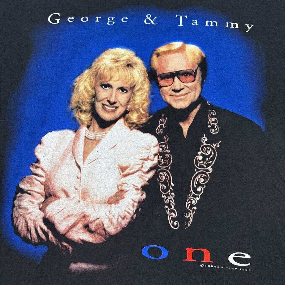 VINTAGE 90s George Jones & Tammy Wynette Shirt Me… - image 3