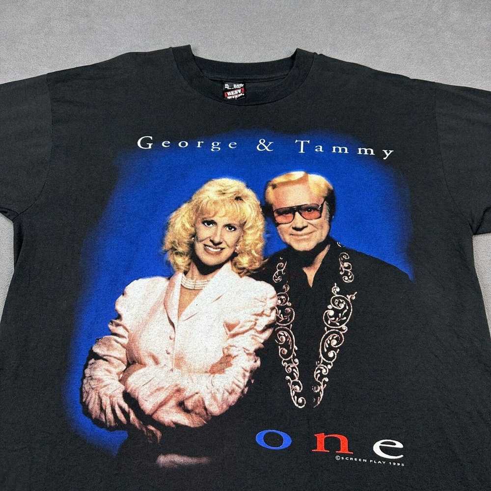 VINTAGE 90s George Jones & Tammy Wynette Shirt Me… - image 4