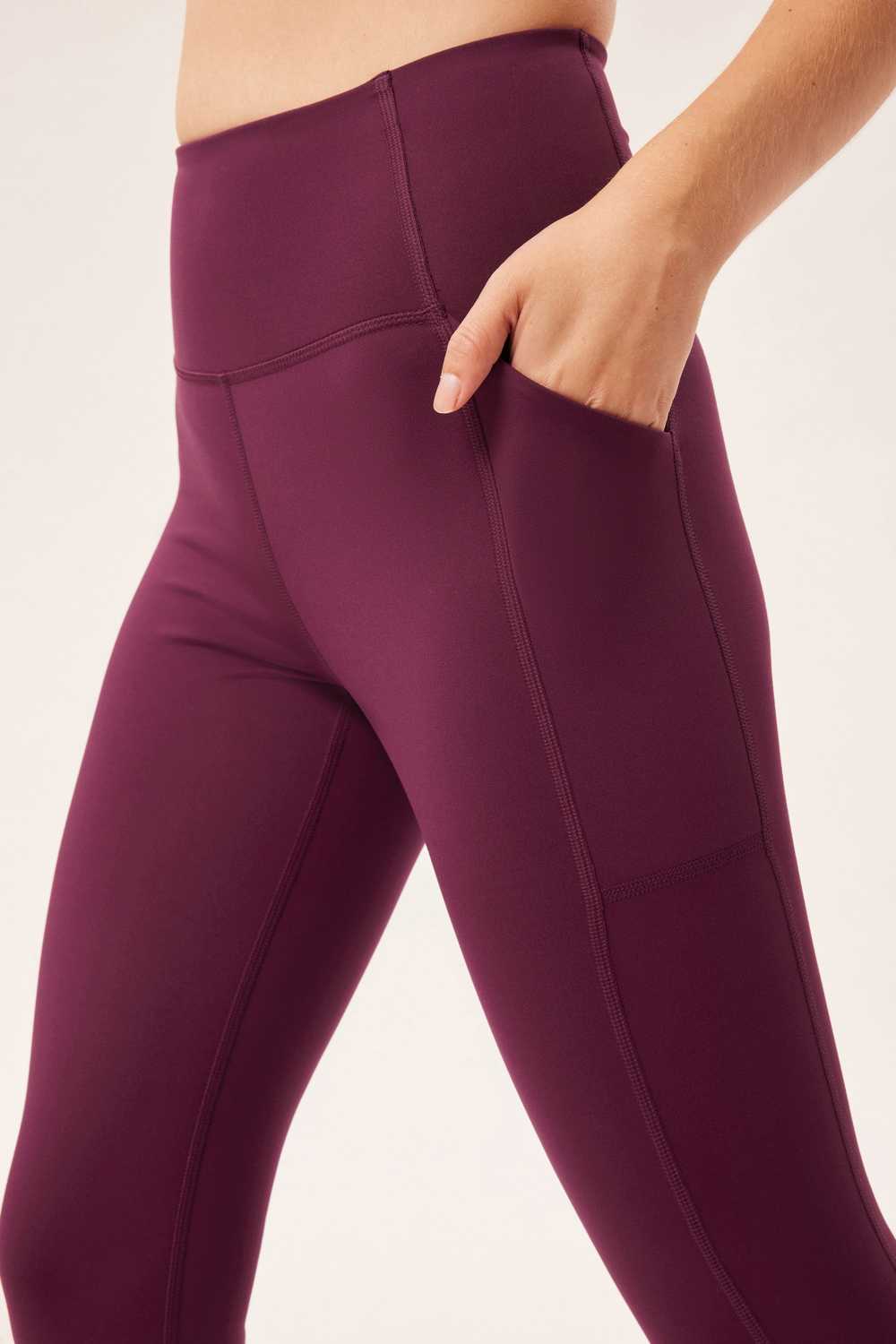 Girlfriend Collective Plum Compressive Pocket Leg… - image 4