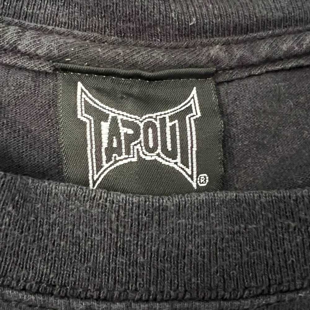 VTG Tapout Y2K White Black Spell Out American MMA… - image 3