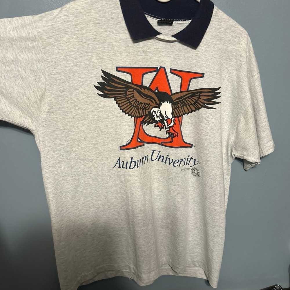 Vintage 1992 single stitch Auburn shirt with coll… - image 1