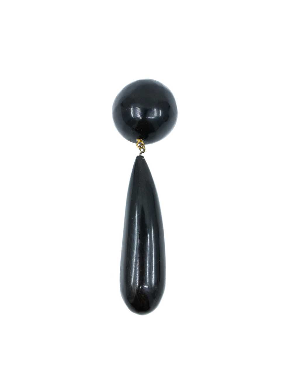 Monies Black Teardrop Earrings - image 2