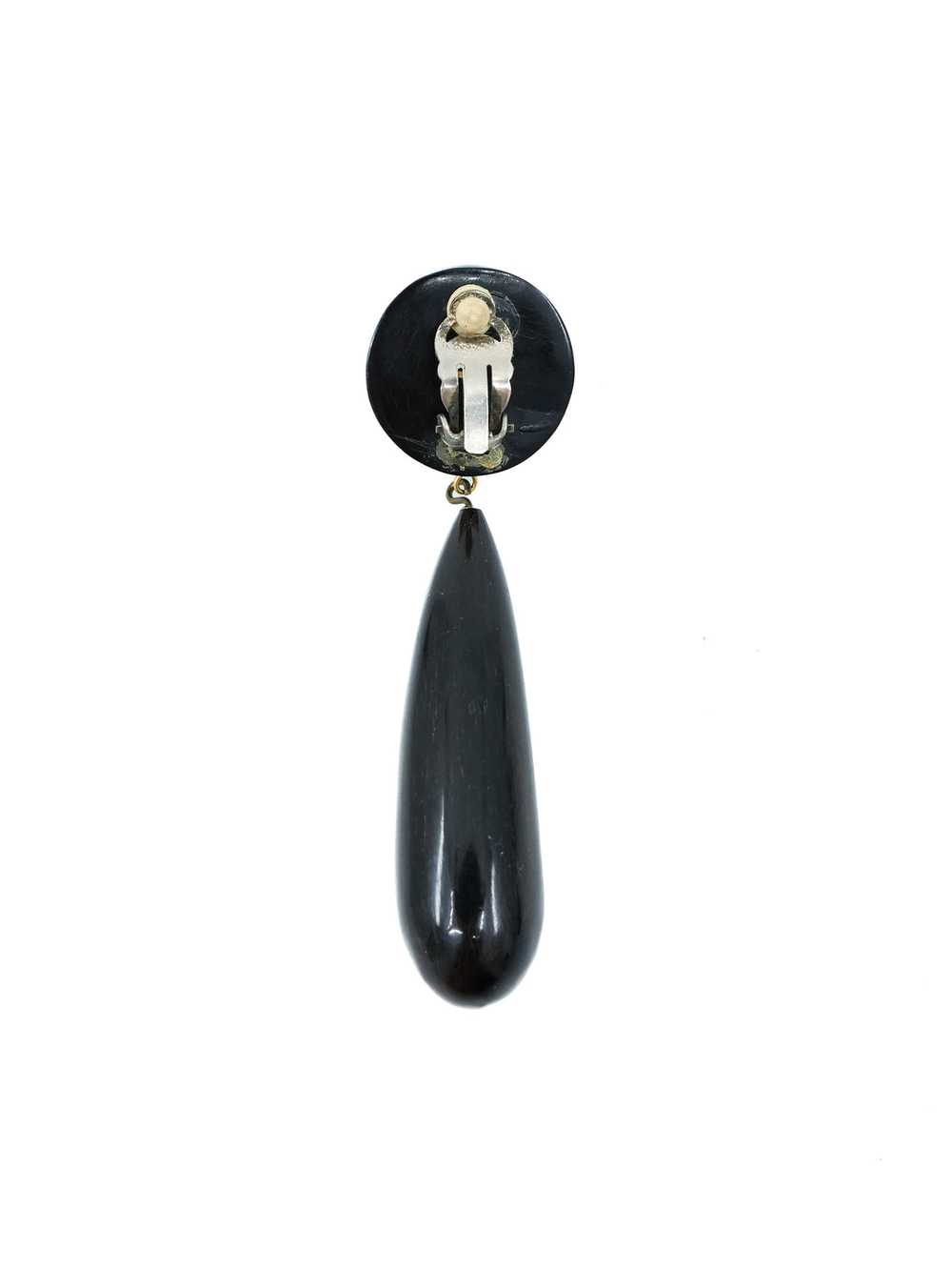 Monies Black Teardrop Earrings - image 3