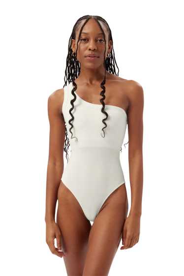 Girlfriend Collective White One Shoulder Body Suit