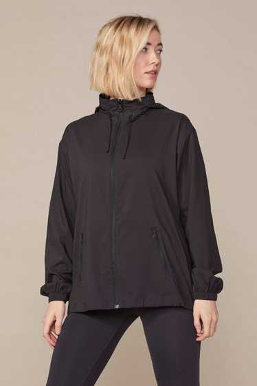 Girlfriend Collective Black Sideline Full-Zip Wind