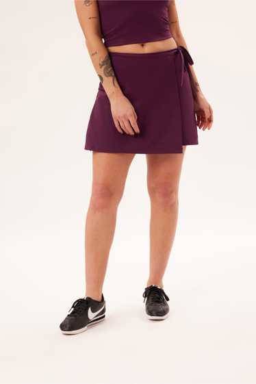 Girlfriend Collective Plum Weekend Wrap Skort