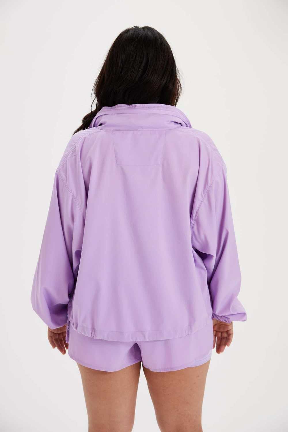 Girlfriend Collective Lilac Huddle Half-Zip Windb… - image 2