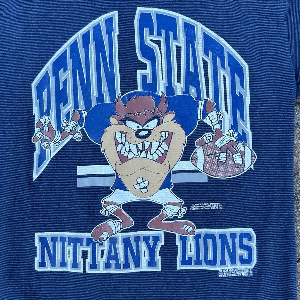 Vintage Penn State Football / Taz T-Shirt / Loone… - image 4