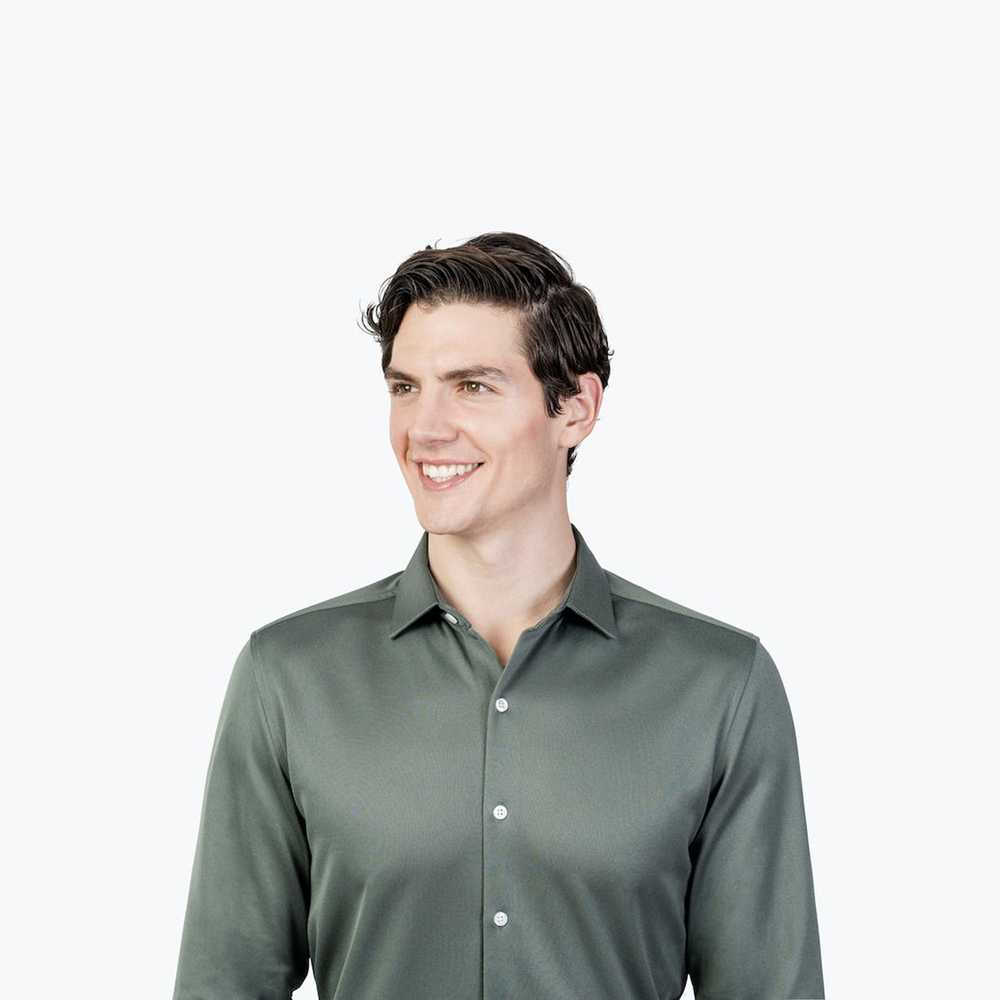 Ministry of Supply Men's Apollo Shirt - Olive Hea… - image 4